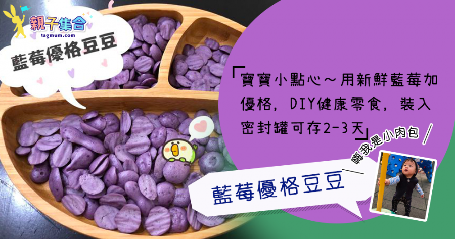 【專欄作家：嗨我是小肉包】寶寶點心 － 藍莓優格豆豆，DIY健康小零食